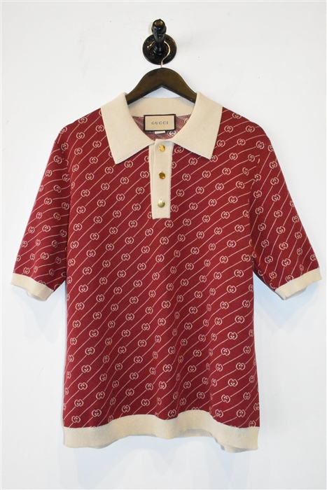 Monogram Gucci Polo, size L