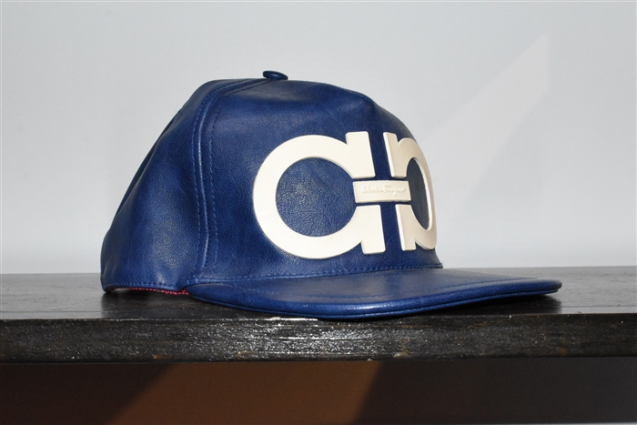 Navy Salvatore Ferragamo Cap, size O/S