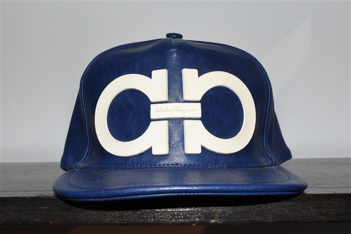 Navy Salvatore Ferragamo Cap, size O/S