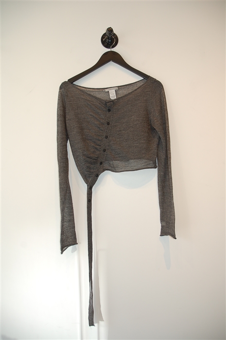 Dark Silver Sarah Pacini Bolero, size O/S