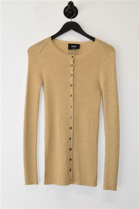 Gold D&G - Dolce & Gabbana Cardigan, size S