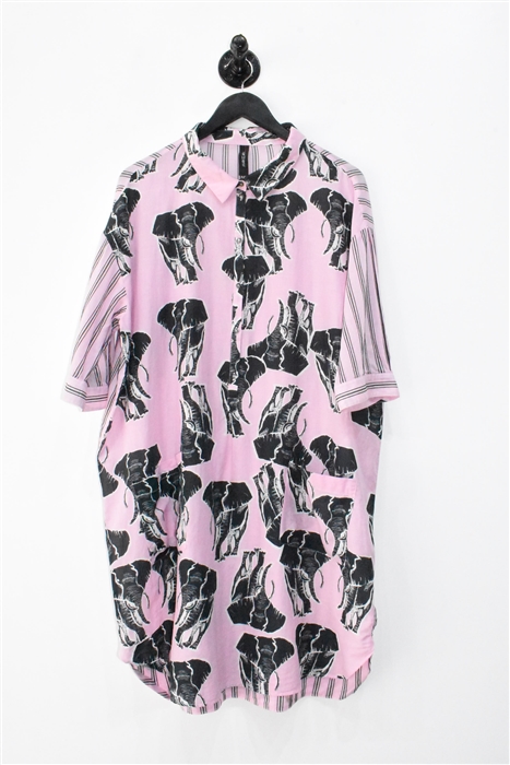 Pink & Black Marc Cain Shirt Dress, size M