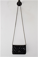 Black Patent Chanel Wallet on Chain, size S