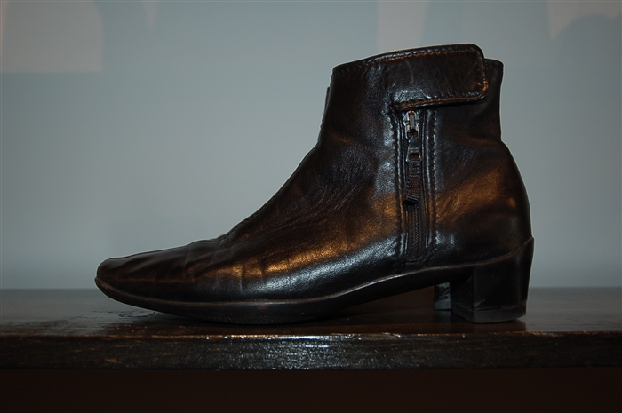 Black Leather Prada Ankle Boots, size 9.5