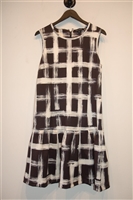 Black & White Pink Tartan Shift Dress, size L