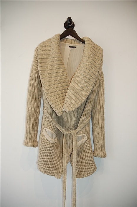 Beige Ann Demeulemeester Sweater Jacket, size 4