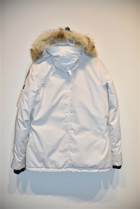 Winter White Canada Goose Parka, size L