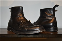 Black Leather Gucci Ankle Boot, size 11