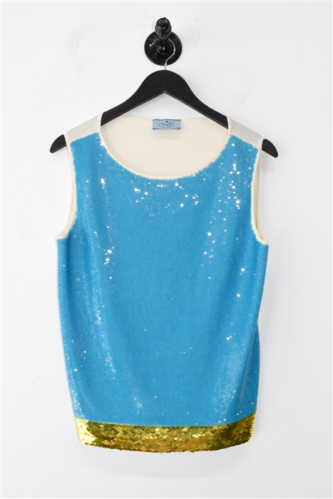 Azure Blue Prada Shell, size 8