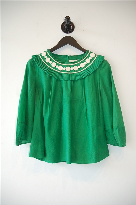 Kelly Green 3.1 Phillip Lim Peasant Top, size 10