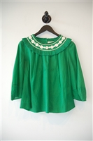 Kelly Green 3.1 Phillip Lim Peasant Top, size 10