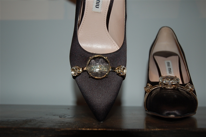 Satin Black Miu Miu Pumps, size 5