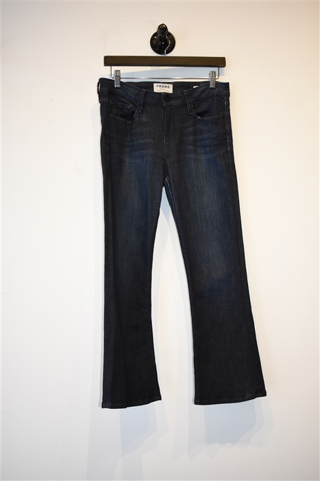 Dark Denim Frame Boot-Cut Jean, size 29