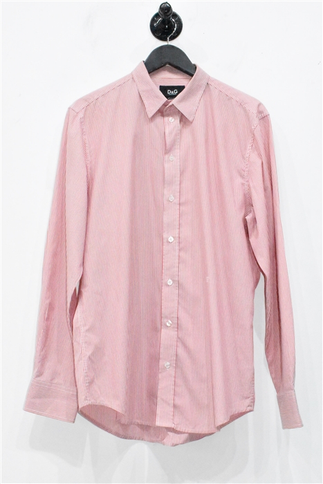 Red Stripe D&G - Dolce & Gabbana Button Shirt, size L