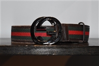 Striped Gucci Belt, size XL