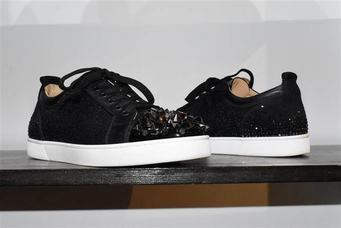 Sparkly Black Christian Louboutin Sneaker, size 11
