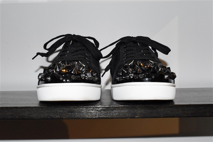 Sparkly Black Christian Louboutin Sneaker, size 11