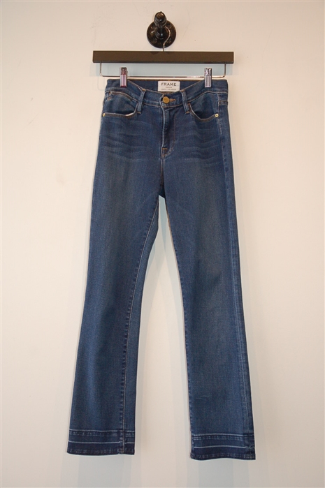 Denim Blue Frame Straight Leg Jean, size 24
