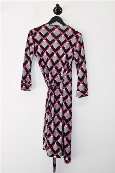 Geometric Diane von Furstenberg Wrap Dress, size 10