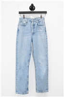 Faded Denim Agolde Slim-leg Jean, size 25