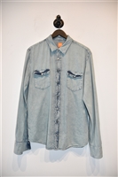Light Denim Hugo Boss - Boss Button Shirt, size L