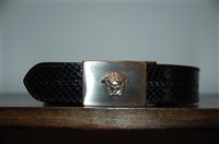 Black Leather Gianni Versace - Vintage Belt, size M