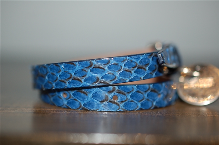 Blue Snakeskin Alexander McQueen Bracelet, size O/S