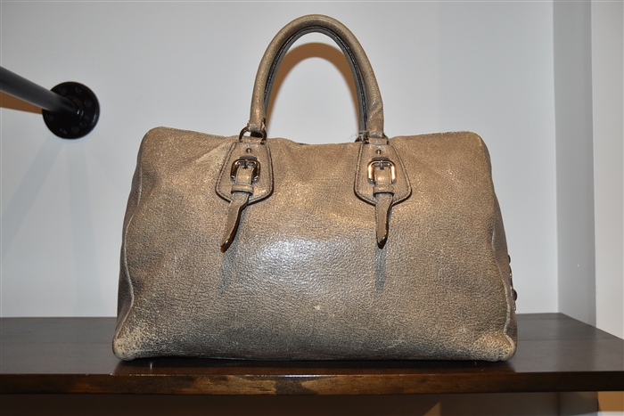 Dark Taupe Prada Satchel, size M