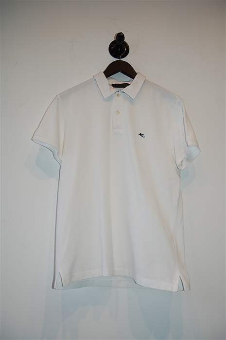 Bright White Etro Polo, size M