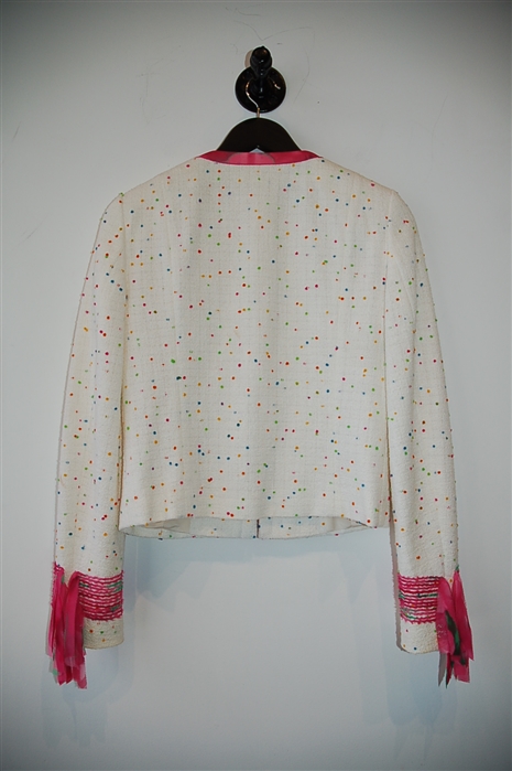 White & Pink Escada Skirt Suit, size 4