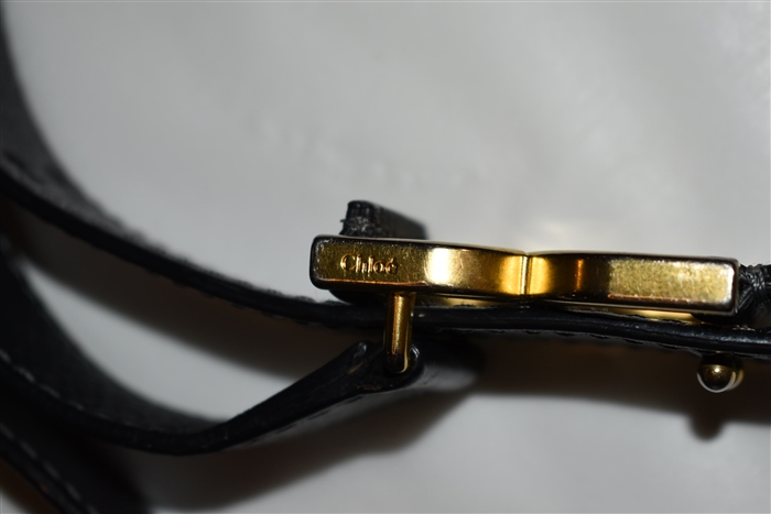 Black Leather Chloe Cross-Body, size M