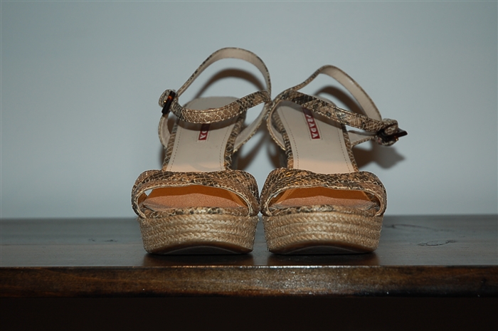 Snakeskin Prada Wedge, size 6