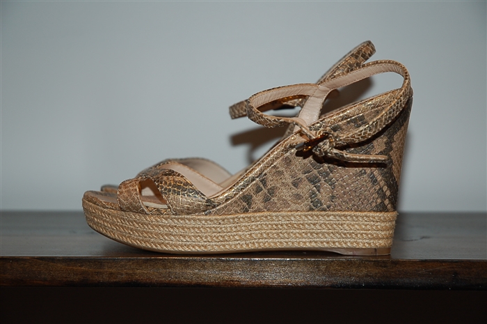 Snakeskin Prada Wedge, size 6