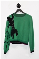 Kelly Green Diane von Furstenberg Pullover, size S