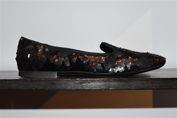 Sparkly Black Tod's Slippers, size 9.5