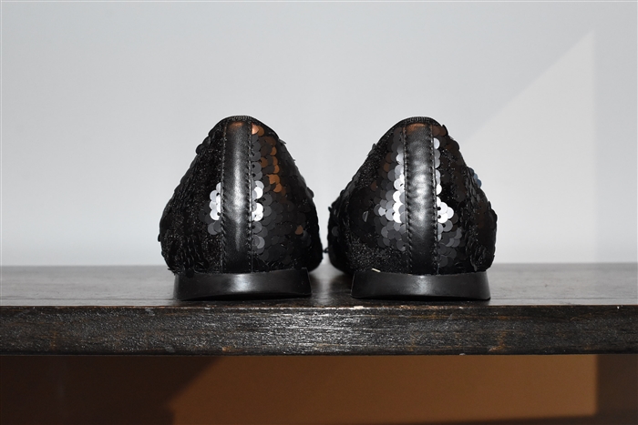 Sparkly Black Tod's Slippers, size 9.5
