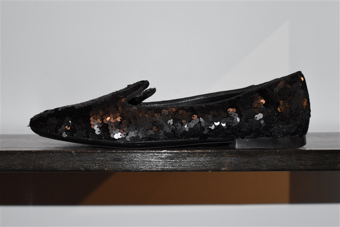 Sparkly Black Tod's Slippers, size 9.5