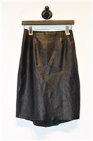 Black Leather L'Agence Pencil Skirt, size 4