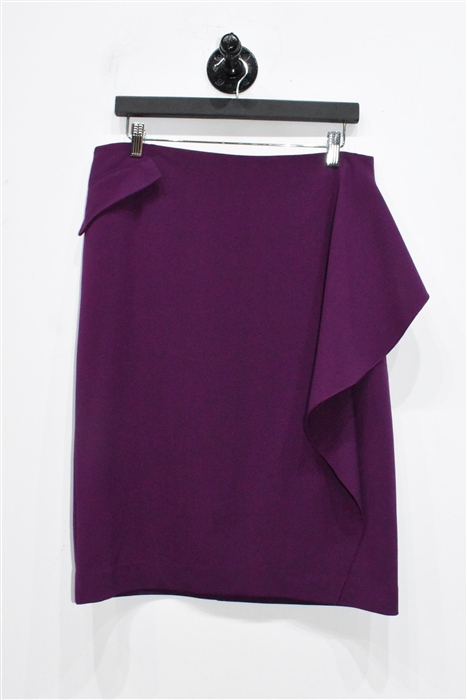 Plum Alberta Ferretti Pencil Skirt, size L