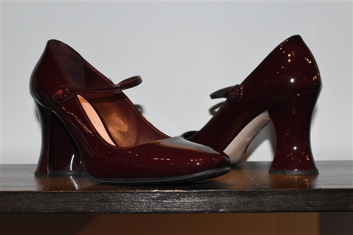 Burgundy Miu Miu Mary Janes, size 7.5