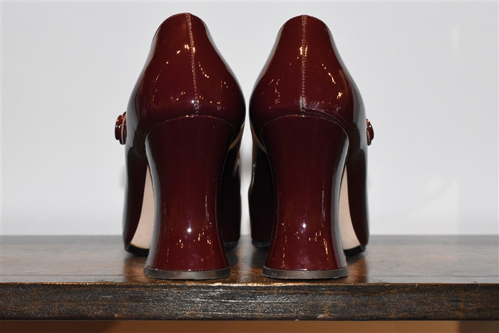 Burgundy Miu Miu Mary Janes, size 7.5