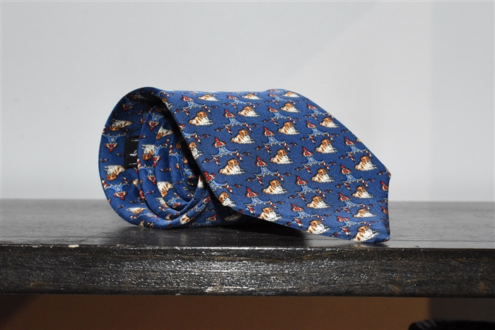 Navy Salvatore Ferragamo Tie, size O/S