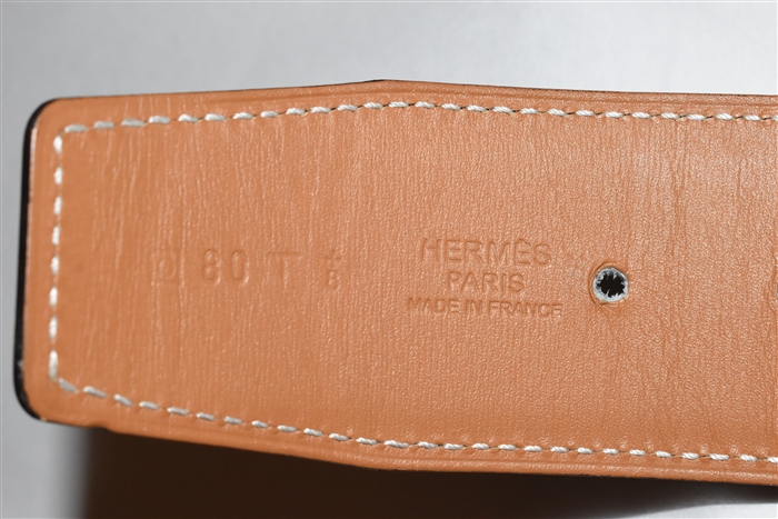 Black Leather Hermes Belt Set, size S