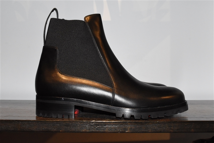 Black Leather Christian Louboutin Chelsea Boots, size 9.5