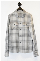 Gray Check Kiton Overshirt, size L