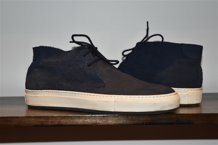 Navy Acne Studios Mid-Top Sneakers, size 11