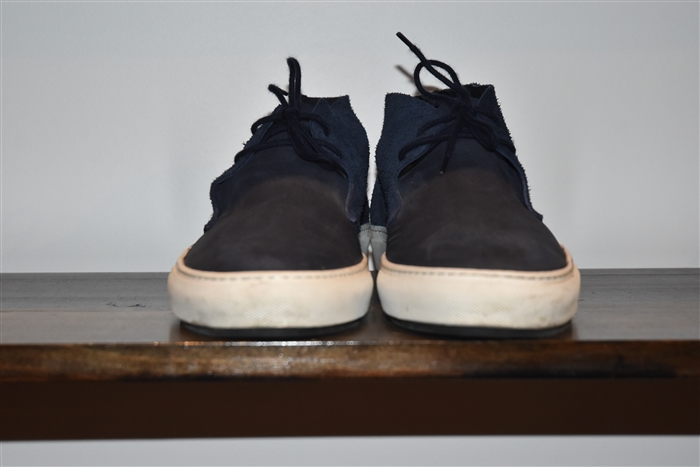 Navy Acne Studios Mid-Top Sneakers, size 11