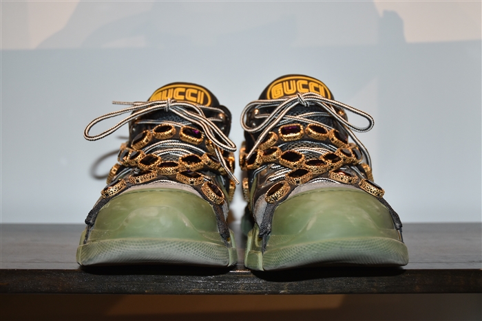 Military Green Gucci Sneaker, size 11