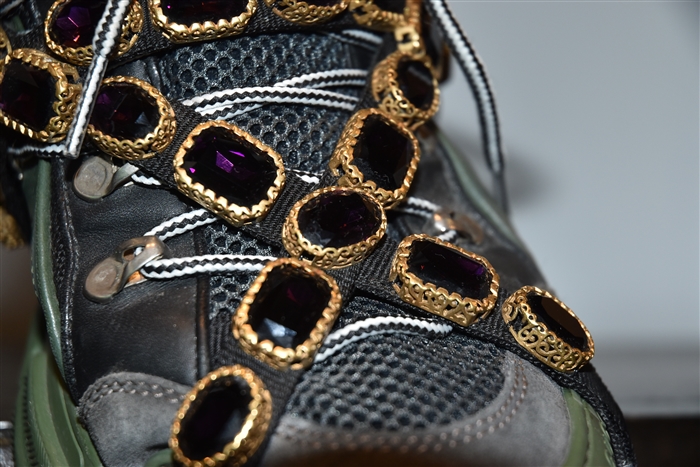 Military Green Gucci Sneaker, size 11