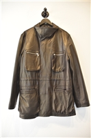 Dark Bronze Pal Zileri Leather Jacket, size L